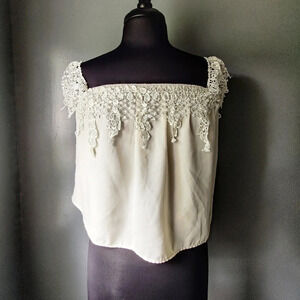 Tobi Crochet Off the Shoulder Top